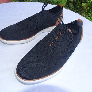 G.H. Bass & Co. Men's 10.5 Kole Knit Casual Dress Wingtip BLACK 713211X41A